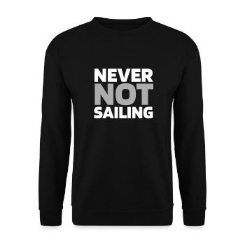 Sailing Sailor Sailboat - Unisex Sweatshirt - black - Front - Alina (178cm) & Michal (187cm)