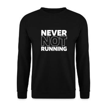 Coureur Joggeur Coureur Course à pied - Sweat-shirt Unisexe - noir - Devant - Alina (178cm) & Michal (187cm)