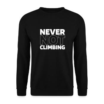 Klettern Kletterer - Unisex Pullover - Schwarz - Vorne - Alina (178cm) & Michal (187cm)