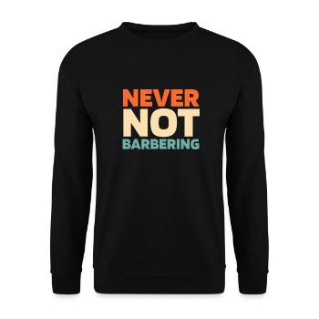 Salon de coiffure - Sweat-shirt Unisexe - noir - Devant - Alina (178cm) & Michal (187cm)