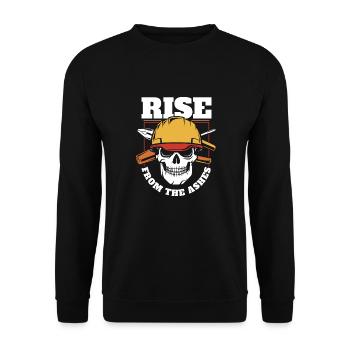 Electrician Electronics Technician Skull - Unisex Sweatshirt - black - Front - Alina (178cm) & Michal (187cm)