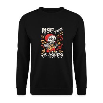 Ukulélé Squelette - Sweat-shirt Unisexe - noir - Devant - Alina (178cm) & Michal (187cm)