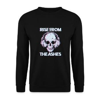 Crâne Techno Raver - Sweat-shirt Unisexe - noir - Devant - Alina (178cm) & Michal (187cm)