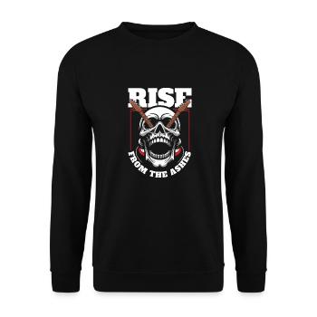 Electric Guitar Electric Guitar Skull - Unisex Sweatshirt - black - Front - Alina (178cm) & Michal (187cm)