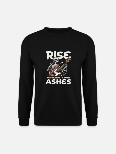 Bassist Bass Gitarre Basser Skelett - Unisex Pullover - Schwarz