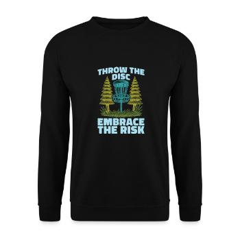 Frisbee Golf Disc Golf - Unisex Sweatshirt - black - Front - Alina (178cm) & Michal (187cm)