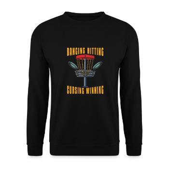 Frisbee Golf Disc Golf - Unisex Sweatshirt - black - Front - Alina (178cm) & Michal (187cm)
