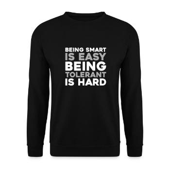Schwarzer Humor Funny Quote Saying - Unisex Pullover - Schwarz - Vorne - Alina (178cm) & Michal (187cm)
