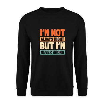 Schwarzer Humor Funny Quote Saying - Unisex Pullover - Schwarz - Vorne - Alina (178cm) & Michal (187cm)