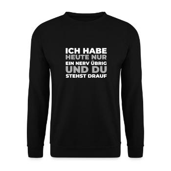 Schwarzer Humor - Unisex Pullover - Schwarz - Vorne - Alina (178cm) & Michal (187cm)