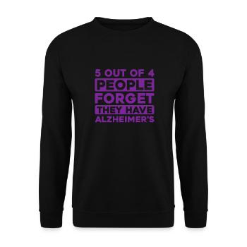 Alzheimer Drôle Sensibilisation à la maladie d’Alzheimer - Sweat-shirt Unisexe - noir - Devant - Alina (178cm) & Michal (187cm)