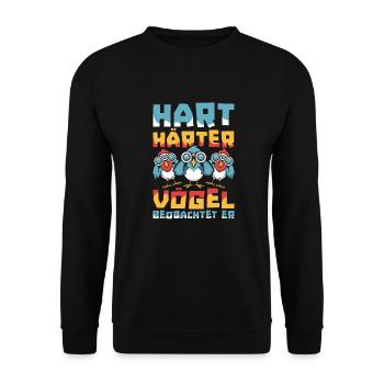 Ornithologues amateurs - Sweat-shirt Unisexe - noir - Devant - Alina (178cm) & Michal (187cm)