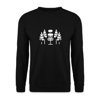 Frisbee Golf Disc Golf 8 Bit - Sweat-shirt Unisexe - noir - Devant - Alina (178cm) & Michal (187cm)