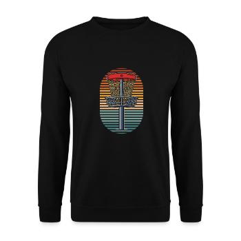 Frisbee Golf Disc Golf - Unisex Sweatshirt - black - Front - Alina (178cm) & Michal (187cm)
