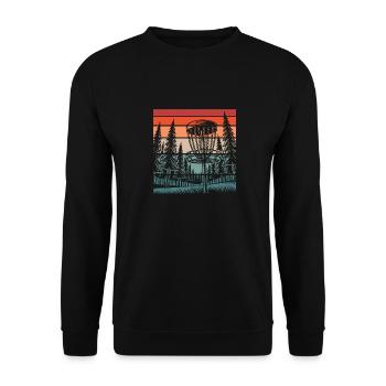Frisbee Golf Disc Golf - Unisex Pullover - Schwarz - Vorne - Alina (178cm) & Michal (187cm)