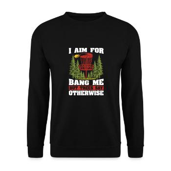 Frisbee Golf Disc Golf - Unisex Sweatshirt - black - Front - Alina (178cm) & Michal (187cm)