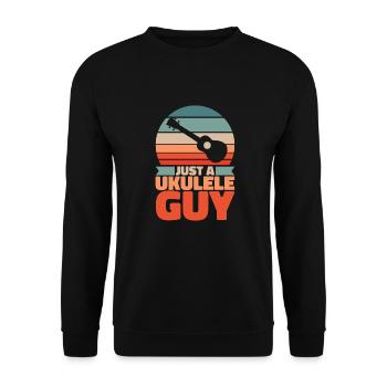 Ukulélé juste un gars de ukulélé - Sweat-shirt Unisexe - noir - Devant - Alina (178cm) & Michal (187cm)