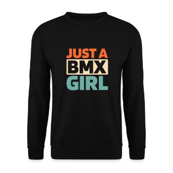 Bmx Bmx Biker Juste Une Bmx Fille - Sweat-shirt Unisexe - noir - Devant - Alina (178cm) & Michal (187cm)