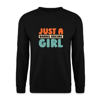Barrel Racing Western Riding Barrel Racing - Unisex Sweatshirt - black - Front - Alina (178cm) & Michal (187cm)