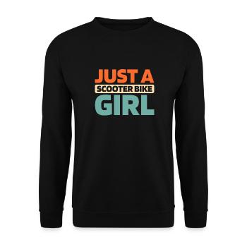 Motoroller juste un scooter vélo fille - Sweat-shirt Unisexe - noir - Devant - Alina (178cm) & Michal (187cm)