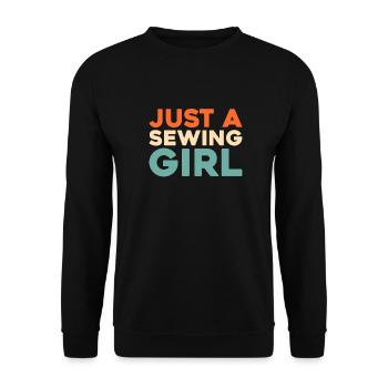 Machine à coudre juste une fille de couture - Sweat-shirt Unisexe - noir - Devant - Alina (178cm) & Michal (187cm)