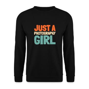 Photographer Photography Camera - Unisex Sweatshirt - black - Front - Alina (178cm) & Michal (187cm)