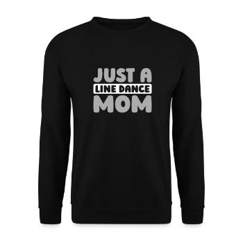 Line Dance Just A Line Dance Mom - Unisex Pullover - Schwarz - Vorne - Alina (178cm) & Michal (187cm)