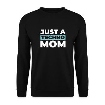 Techno Raver Just A Techno Mom - Sweat-shirt Unisexe - noir - Devant - Alina (178cm) & Michal (187cm)