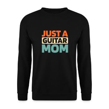 E Gitarre Elektrogitarre Just A Guitar Mom - Unisex Pullover - Schwarz - Vorne - Alina (178cm) & Michal (187cm)