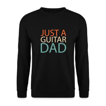 Guitare acoustique Juste une guitare papa - Sweat-shirt Unisexe - noir - Devant - Alina (178cm) & Michal (187cm)