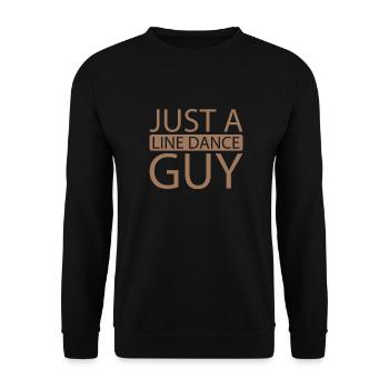 Line Dance Just A Line Dance Guy - Unisex Pullover - Schwarz - Vorne - Alina (178cm) & Michal (187cm)