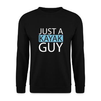 Kajaker Just A Kayak Guy - Unisex Pullover - Schwarz - Vorne - Alina (178cm) & Michal (187cm)