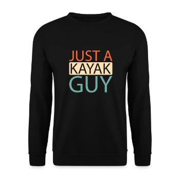 Kajaker Just A Kayak Guy - Unisex Pullover - Schwarz - Vorne - Alina (178cm) & Michal (187cm)