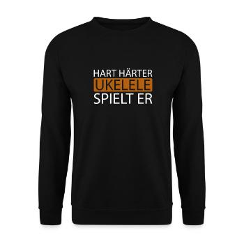 Ukulélé - Sweat-shirt Unisexe - noir - Devant - Alina (178cm) & Michal (187cm)