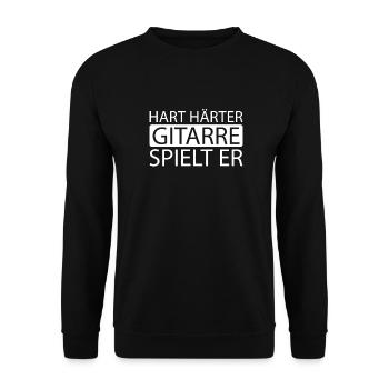 Electric Guitar Electric Guitar - Unisex Sweatshirt - black - Front - Alina (178cm) & Michal (187cm)