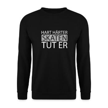 Skateboard Skater - Unisex Sweatshirt - black - Front - Alina (178cm) & Michal (187cm)