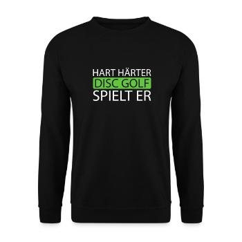 Frisbee Golf Disc Golf - Unisex Sweatshirt - black - Front - Alina (178cm) & Michal (187cm)