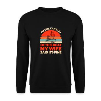 Segeln Segler Segelboot - Unisex Pullover - Schwarz - Vorne - Alina (178cm) & Michal (187cm)