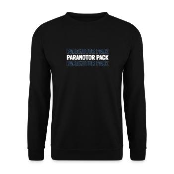 Paramotor Gleitschirmfliegen - Unisex Pullover - Schwarz - Vorne - Alina (178cm) & Michal (187cm)