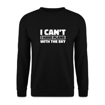 Paramotor paragliding - Unisex Sweatshirt - black - Front - Alina (178cm) & Michal (187cm)
