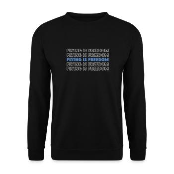 Paramotor Gleitschirmfliegen - Unisex Pullover - Schwarz - Vorne - Alina (178cm) & Michal (187cm)