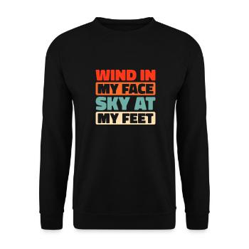 Paramotor Gleitschirmfliegen - Unisex Pullover - Schwarz - Vorne - Alina (178cm) & Michal (187cm)