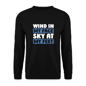 Paramotor paragliding - Unisex Sweatshirt - black - Front - Alina (178cm) & Michal (187cm)