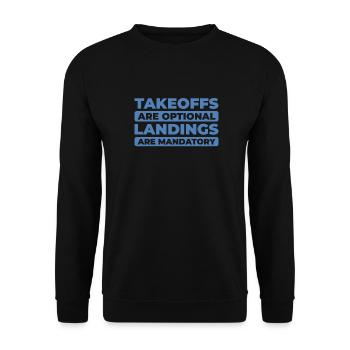 Paramotor Gleitschirmfliegen - Unisex Pullover - Schwarz - Vorne - Alina (178cm) & Michal (187cm)