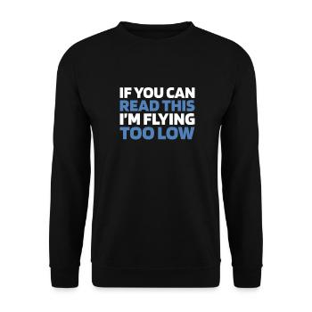 Paramotor Gleitschirmfliegen - Unisex Pullover - Schwarz - Vorne - Alina (178cm) & Michal (187cm)