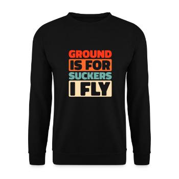 Paramotor Gleitschirmfliegen - Unisex Pullover - Schwarz - Vorne - Alina (178cm) & Michal (187cm)