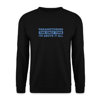 Paramotor Gleitschirmfliegen - Unisex Pullover - Schwarz - Vorne - Alina (178cm) & Michal (187cm)