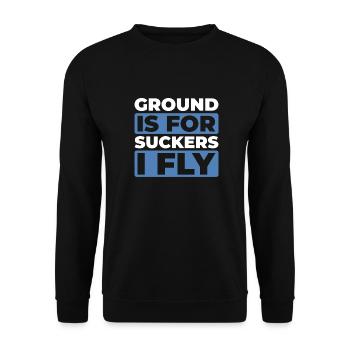 Paramotor Gleitschirmfliegen - Unisex Pullover - Schwarz - Vorne - Alina (178cm) & Michal (187cm)