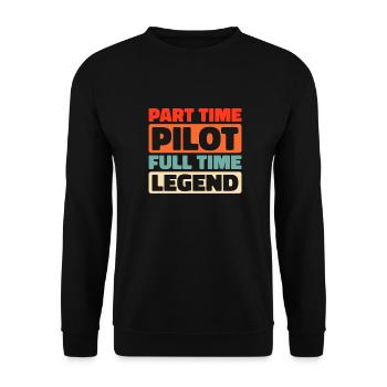 Paramotor Gleitschirmfliegen - Unisex Pullover - Schwarz - Vorne - Alina (178cm) & Michal (187cm)