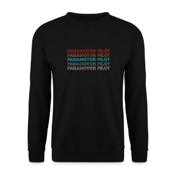 Paramotor paragliding - Unisex Sweatshirt - black - Front - Alina (178cm) & Michal (187cm)